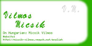 vilmos micsik business card